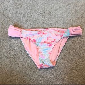 Pink floral bikini bottoms